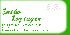 eniko rozinger business card